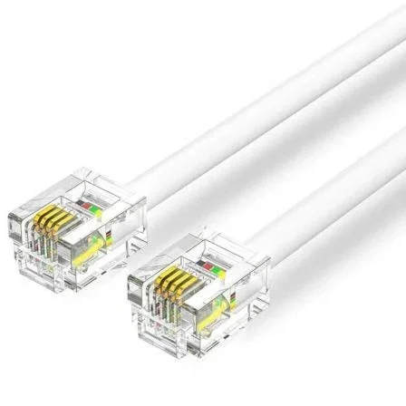 Vention Cable de Teléfono RJ11 6P4C Blanco 5 m Vention Cable de Teléfono RJ11 6P4C Blanco 5 m
